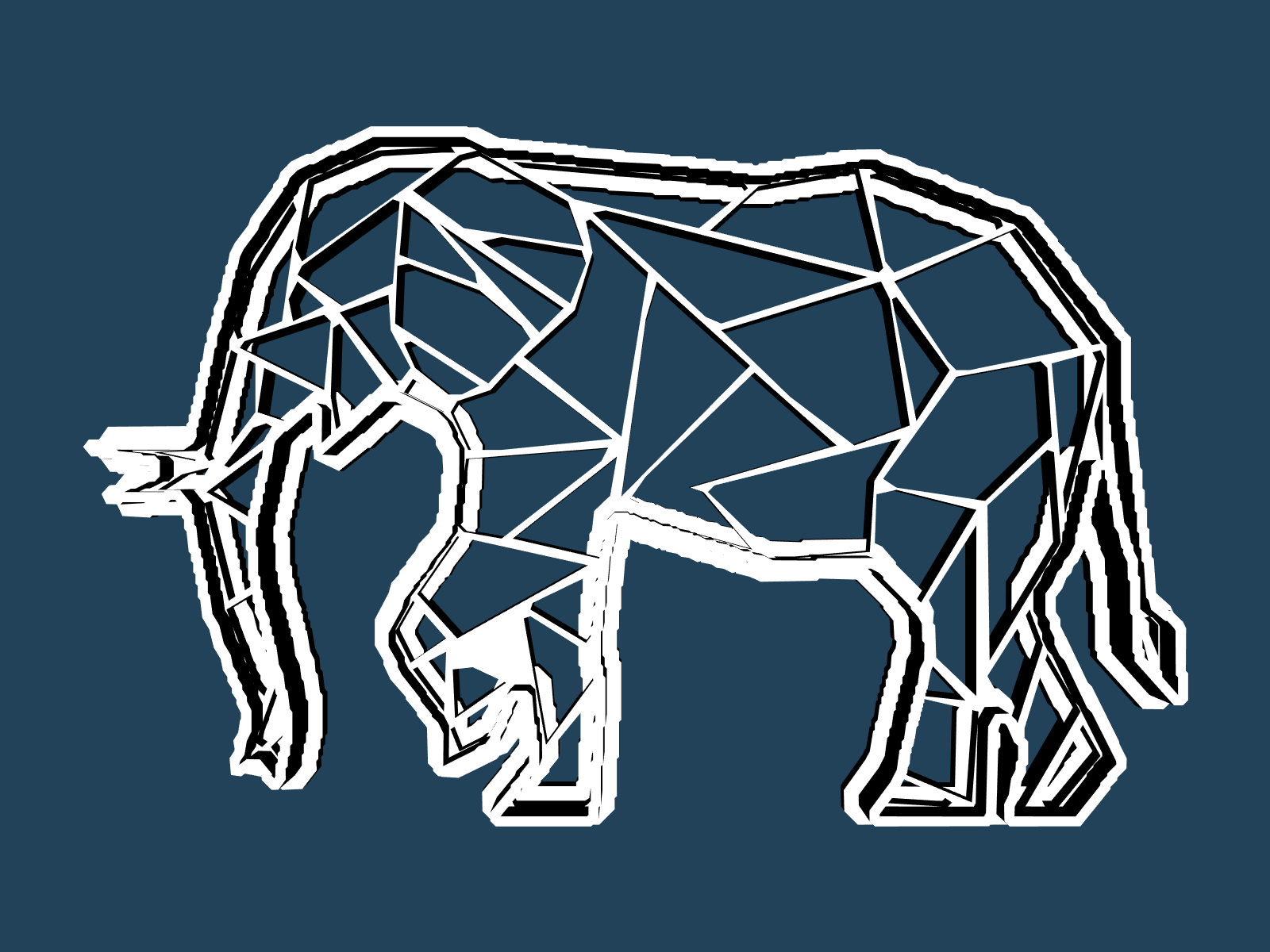 Elephant Art cookie cutter