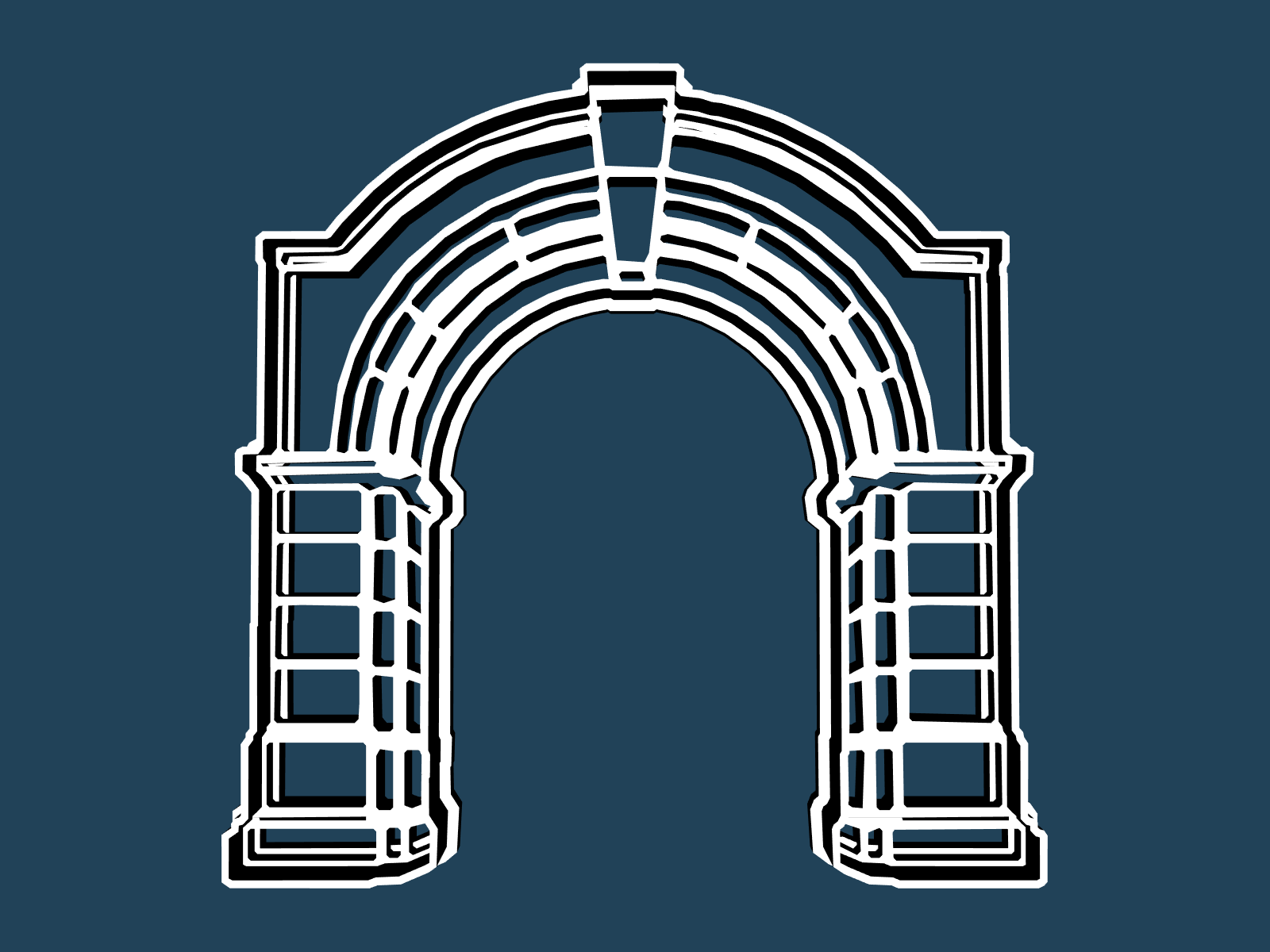 Memorial Union Arch cookie cutter — view 1