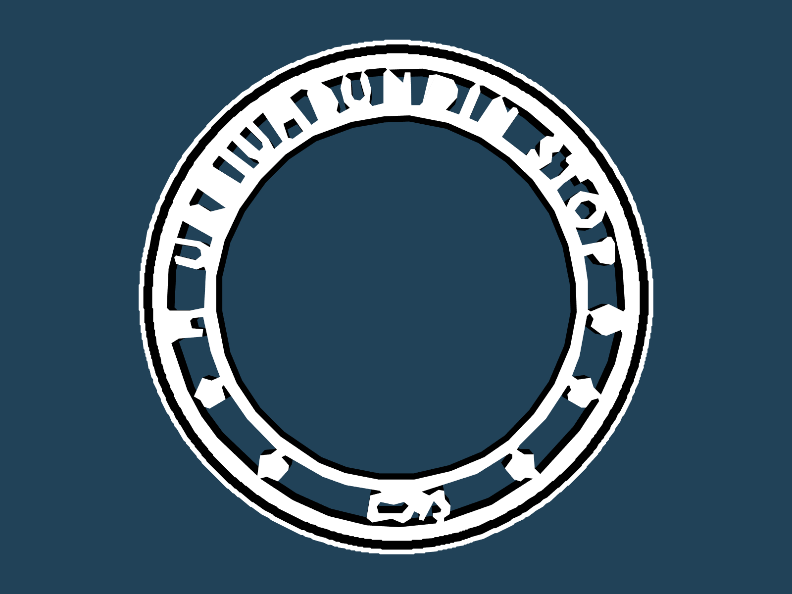 University Seal cookie cutter