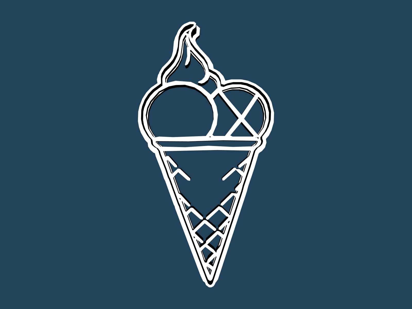 Ice Cream Cone cookie cutter