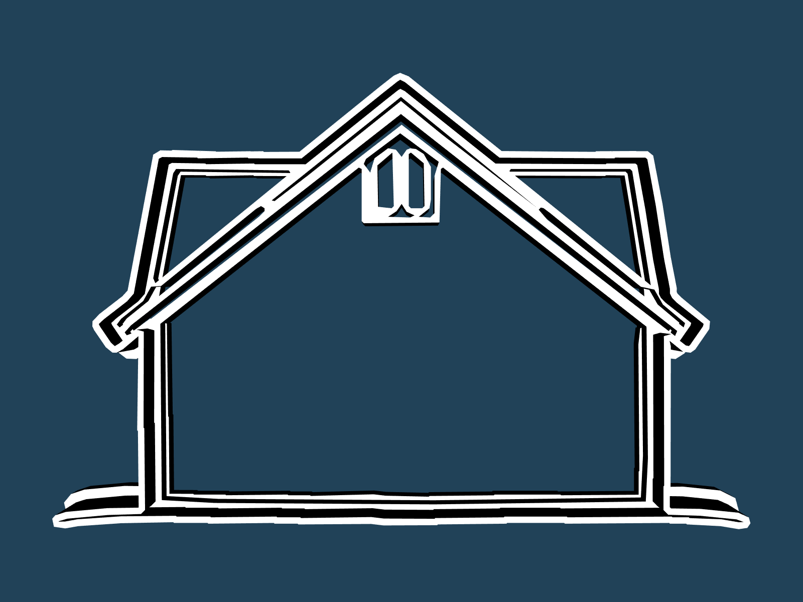 Gable Roof cookie cutter — view 1