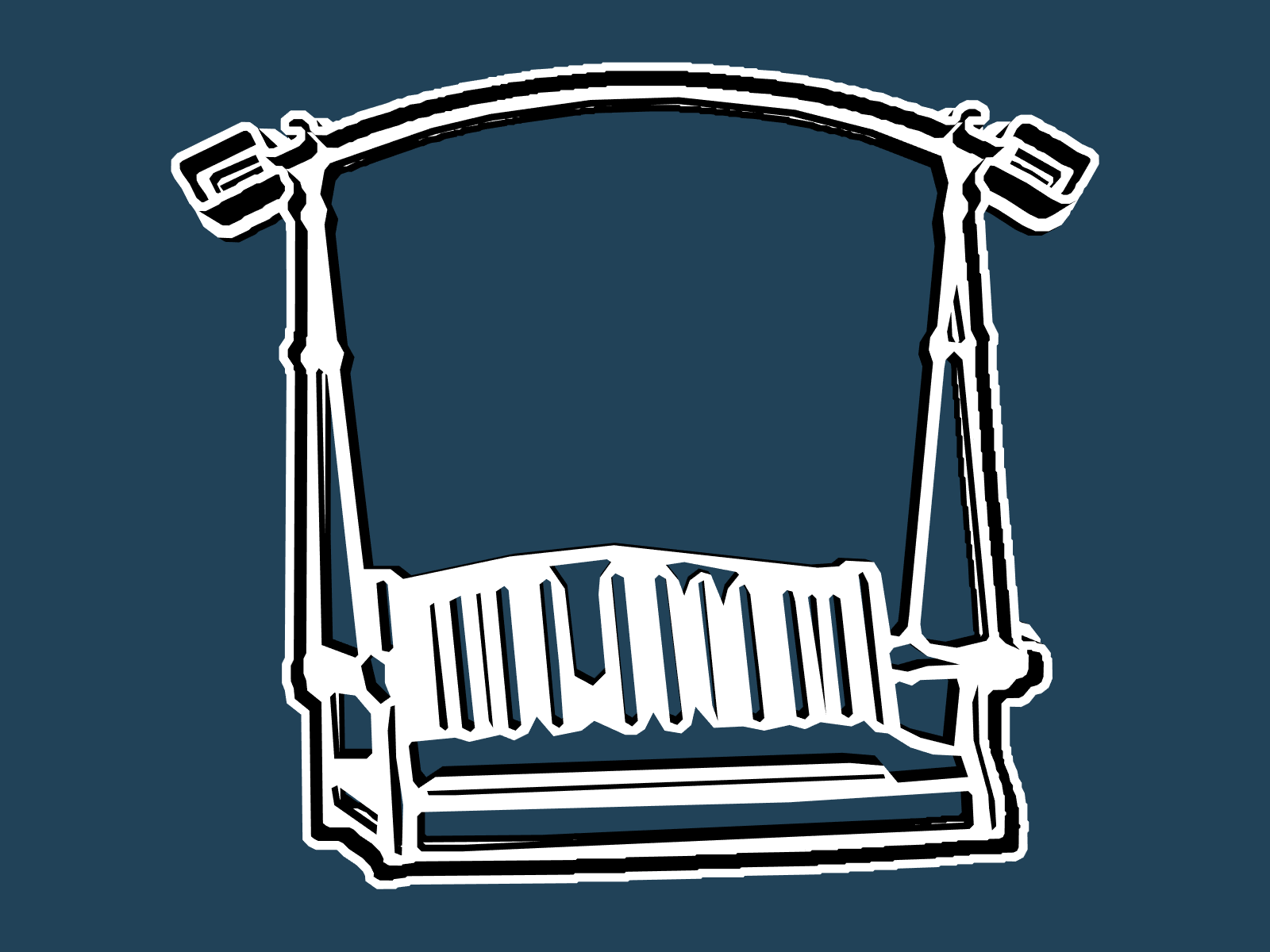 Porch Swing cookie cutter