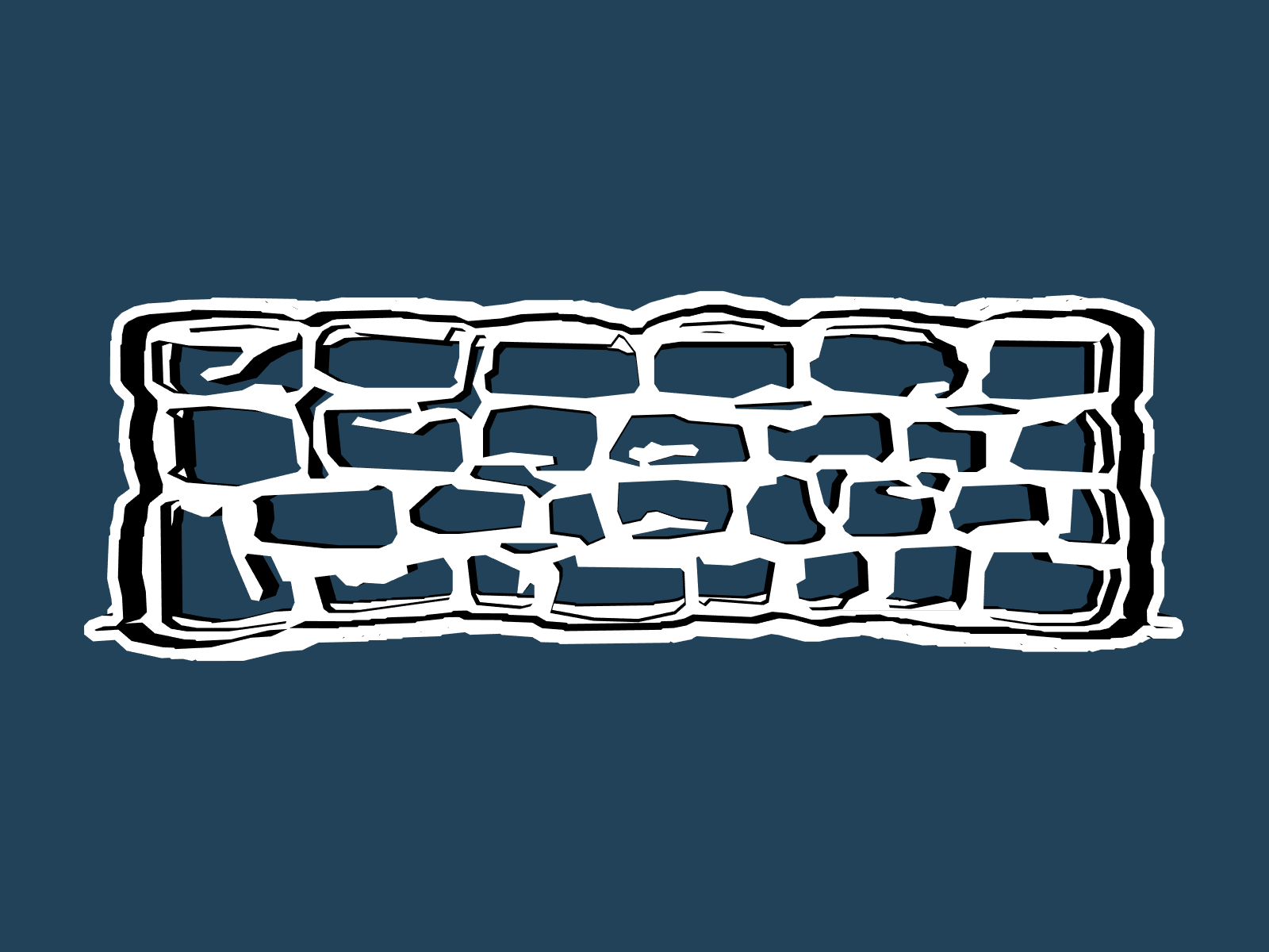 Stone Wall cookie cutter — view 1
