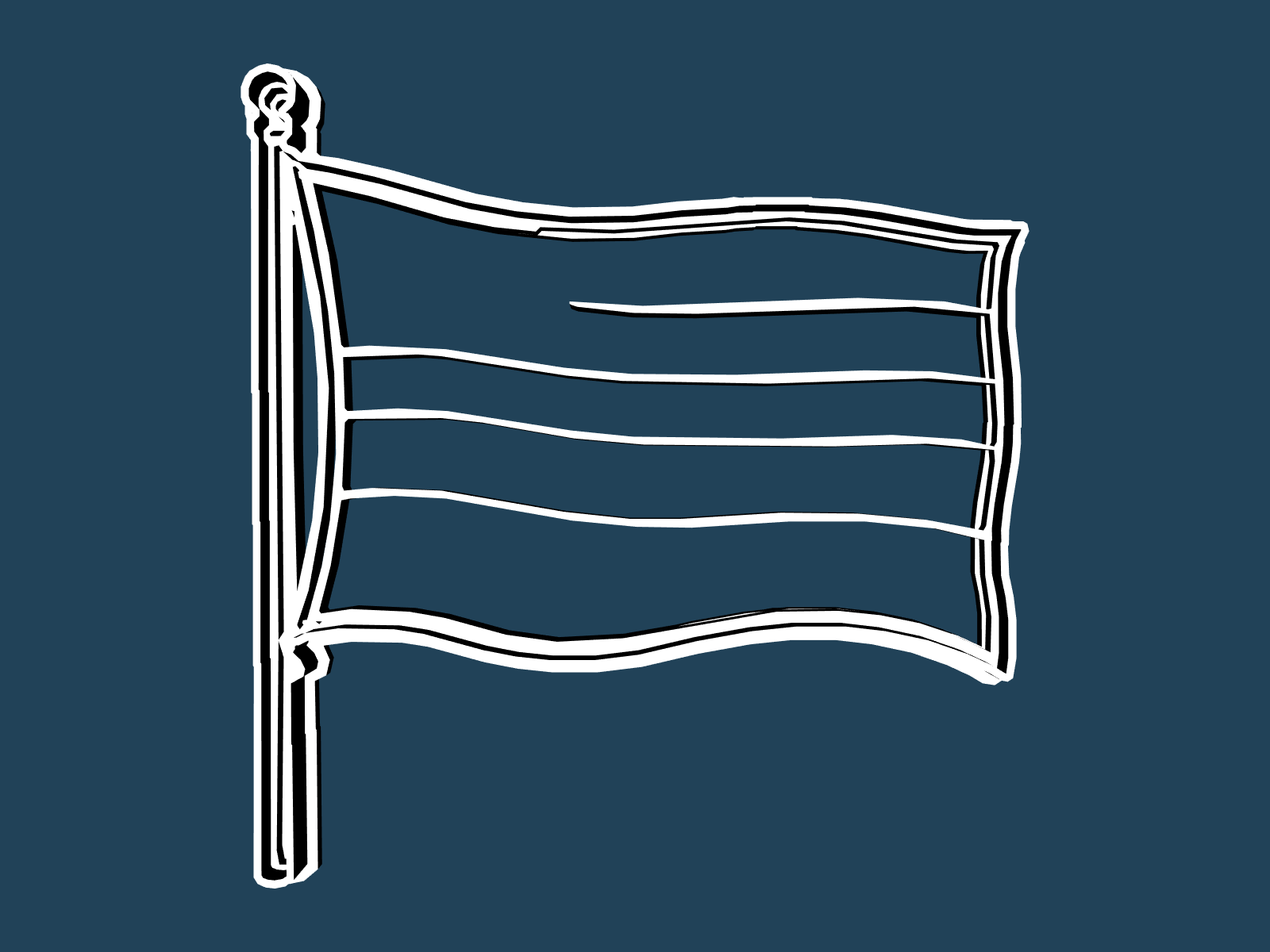 Waving Flag cookie cutter