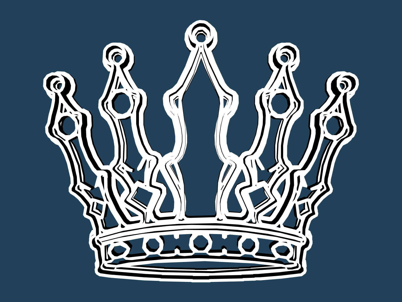 Crown cookie cutter