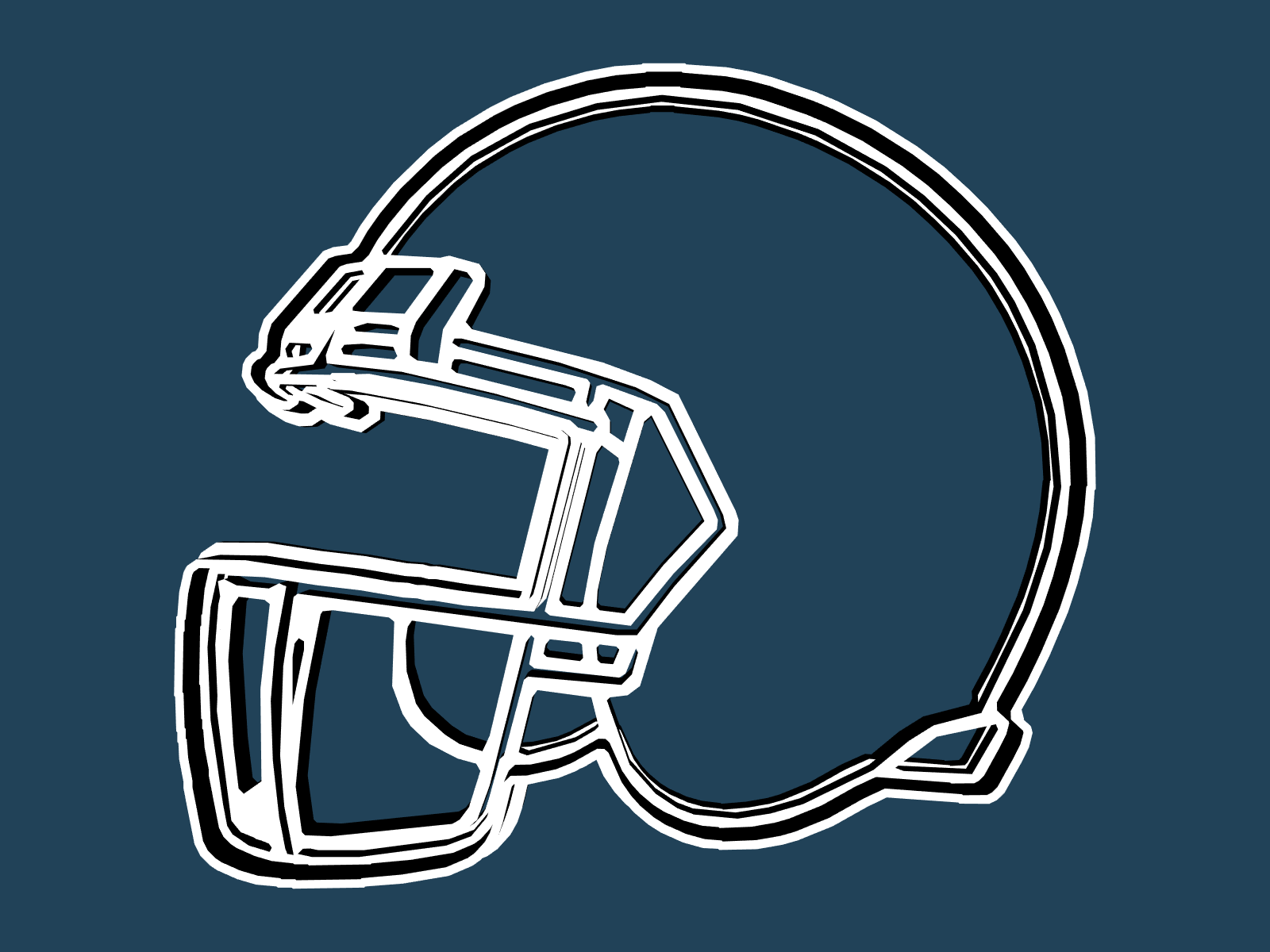 Football Helmet cookie cutter — view 1