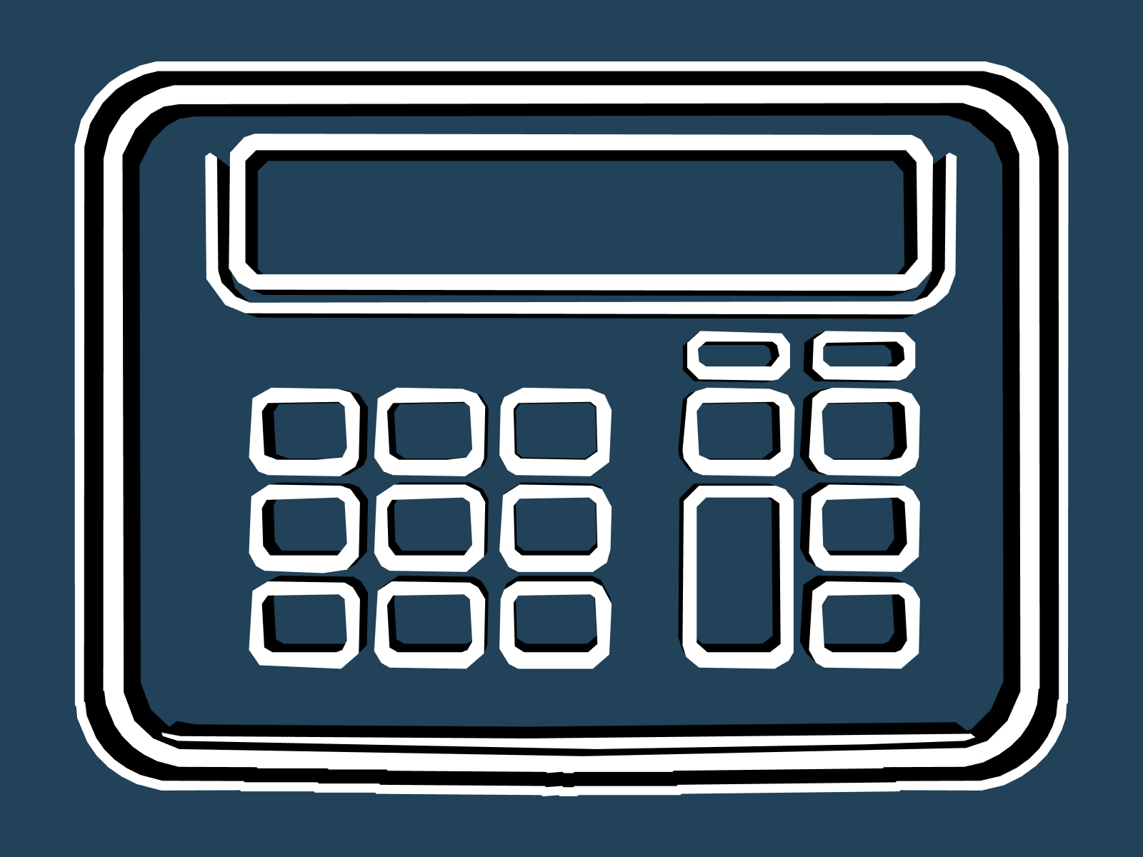Calculator cookie cutter — view 1